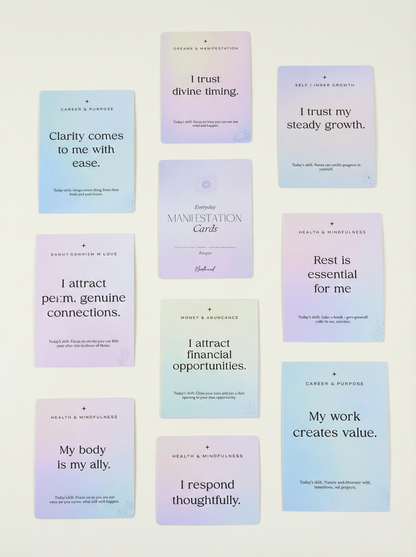 Manifestation & Positive Affirmation Cards (Daily Mindset Boost | 30 Cards | Self-Growth & Motivation)